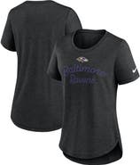 Nike Women's Nike Black Baltimore Ravens Script Tri-Blend T-Shirt
