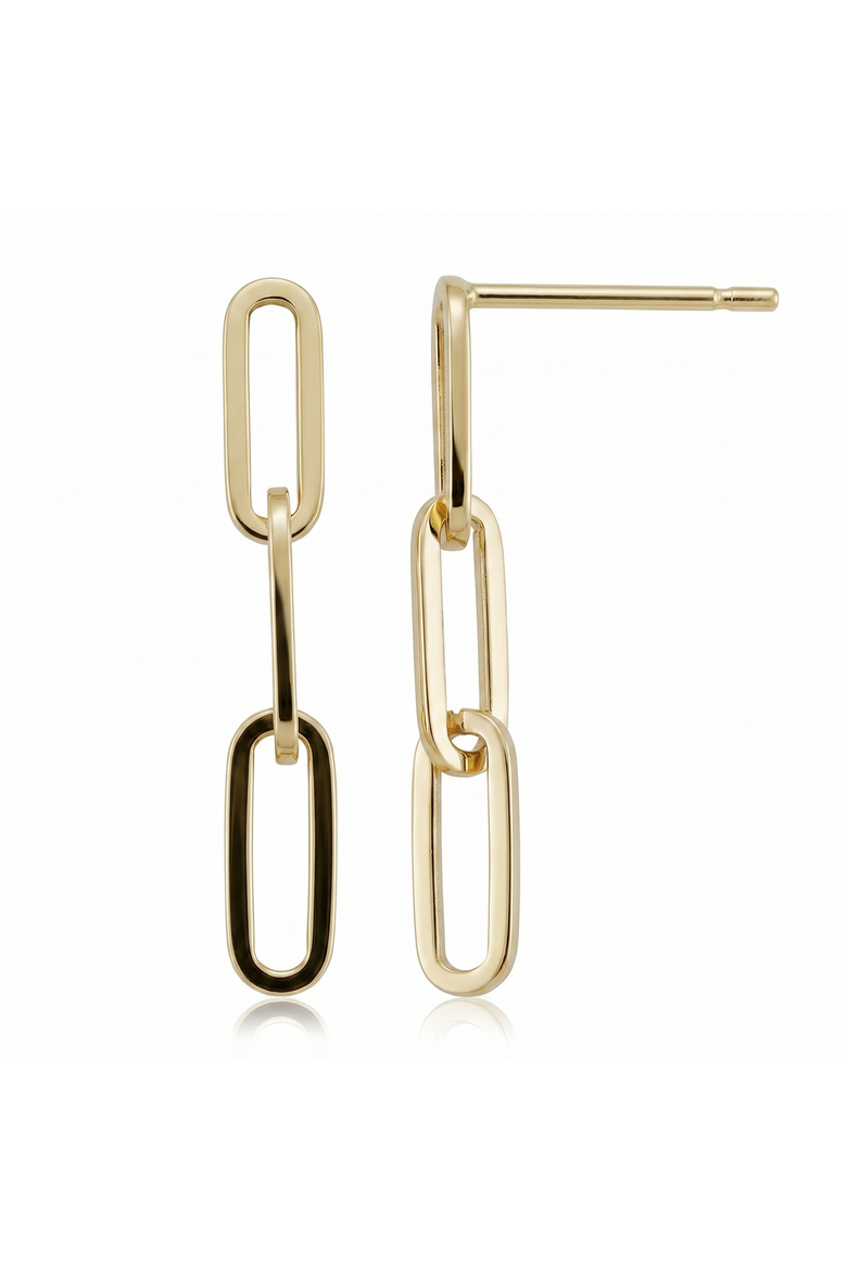 14k Gold Clip Dangle Women's Earrings 3/4" Tall, Alternate, color, 14k Yellow Gold
