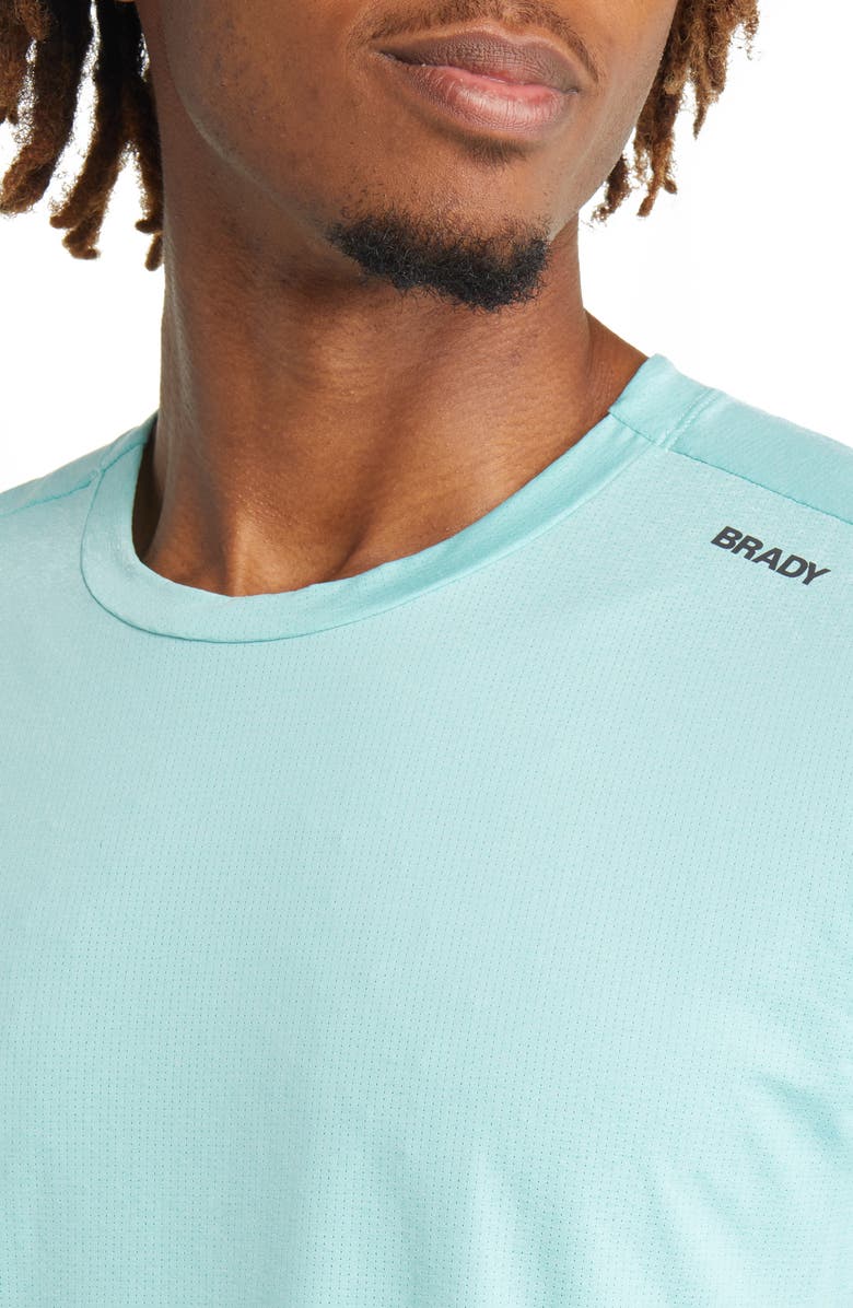BRADY Run Short Sleeve T-Shirt, Alternate, color, Aqua