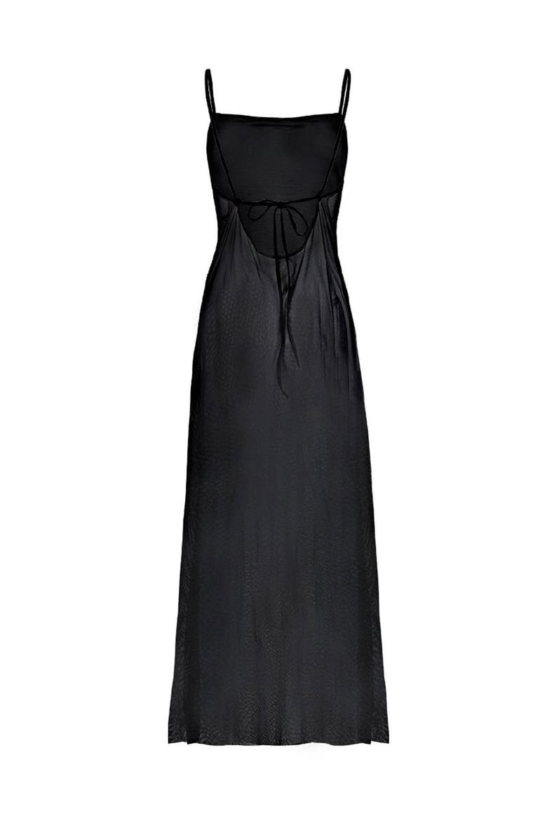 Ancestral Lines Gio Sheer Palm Beach Dress, Alternate, color, BLACK