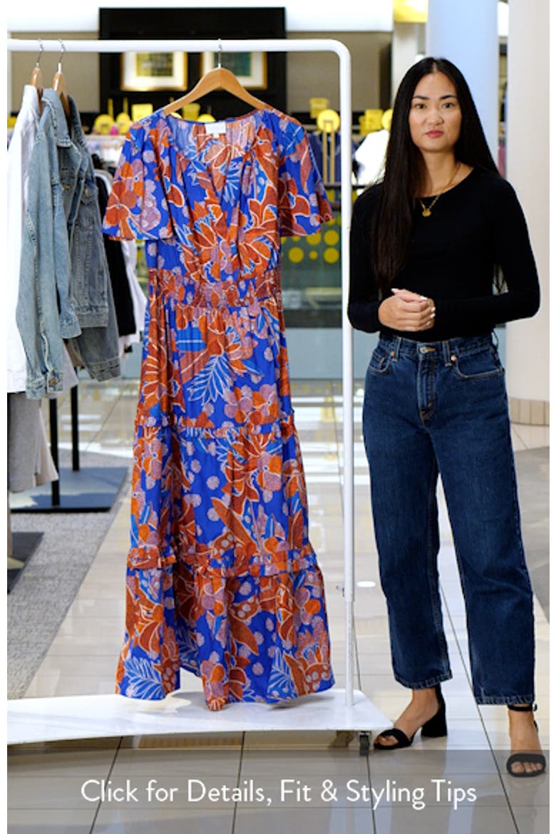 Amazonia Floral Tiere Cotton Maxi Dress video