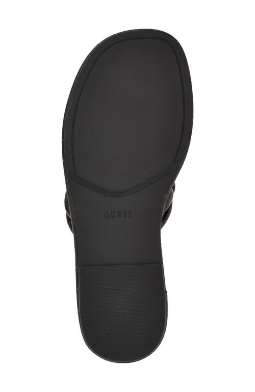 Guess Saime Croc Embossed Sandal In Multi