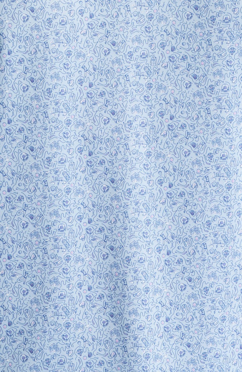 Peter Millar Parker Performance Jersey Polo, Alternate, color, Stream Blue