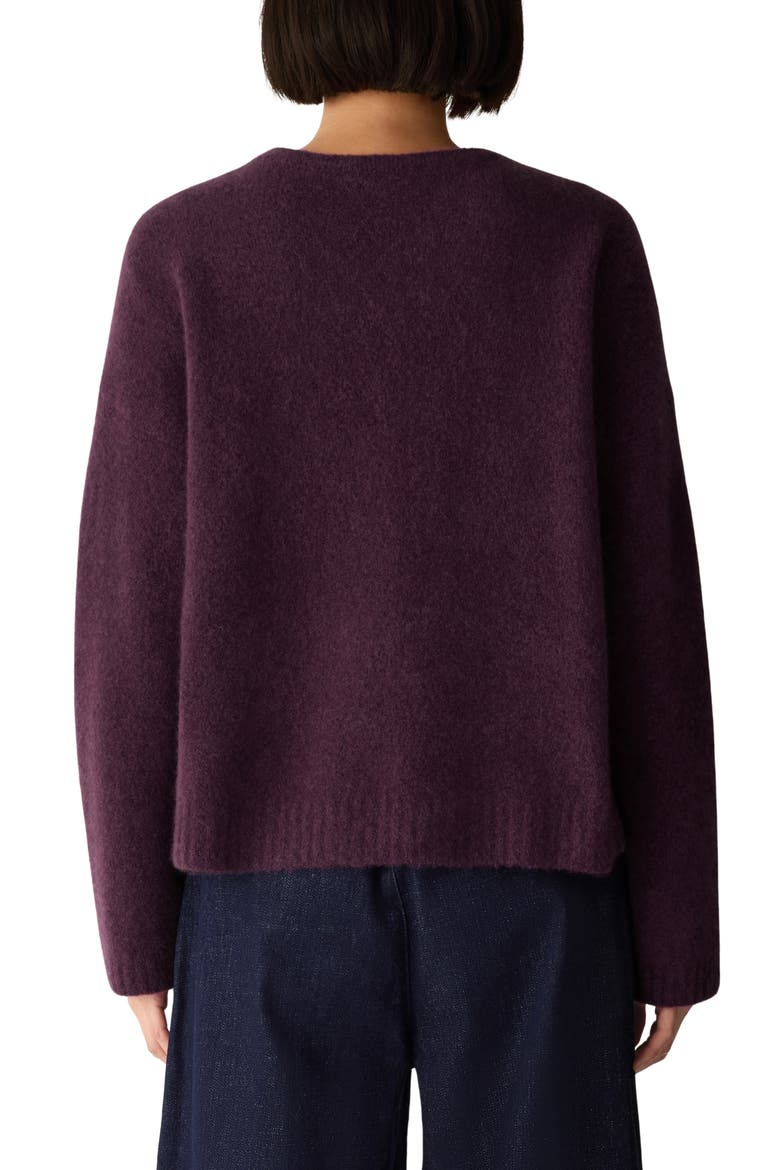 Cashmere Blend Crewneck Sweater, Alternate, color, PURPLE CARROT