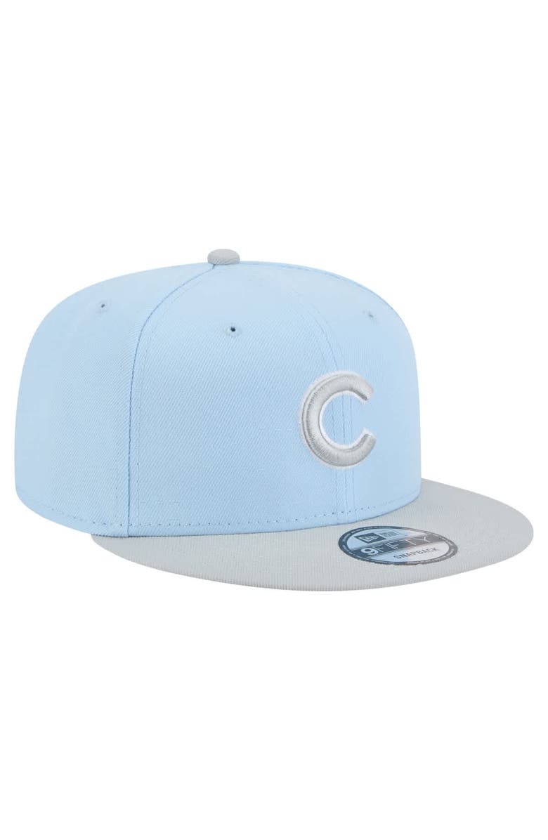 New Era Man's New Era Light Blue/Gray Chicago Cubs 2-Tone Color Pack 9FIFTY Snapback Hat, Alternate, color, 