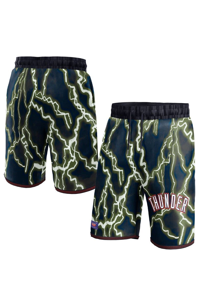 NBA X KIDSUPER Unisex NBA & KidSuper Studios by Fanatics Black Oklahoma City Thunder Hometown Shorts, Main, color, Black