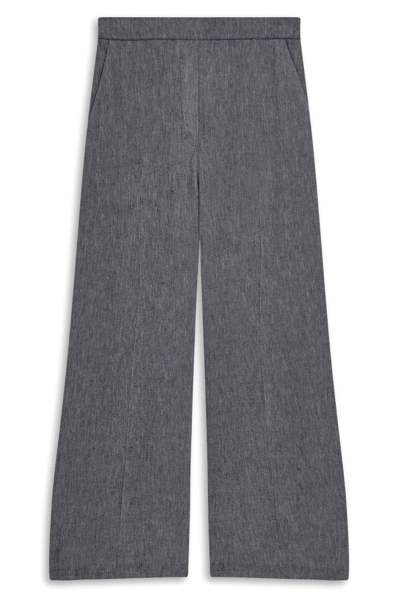 Classic Straight Leg Linen Blend Pants, Alternate, color, INK BLUE