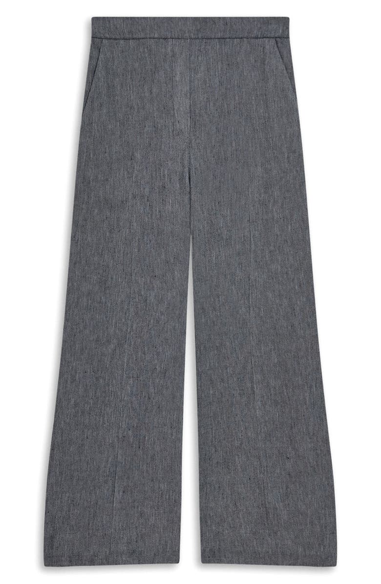 Theory Classic Straight Leg Linen Blend Pants, Alternate, color, Ink Blue