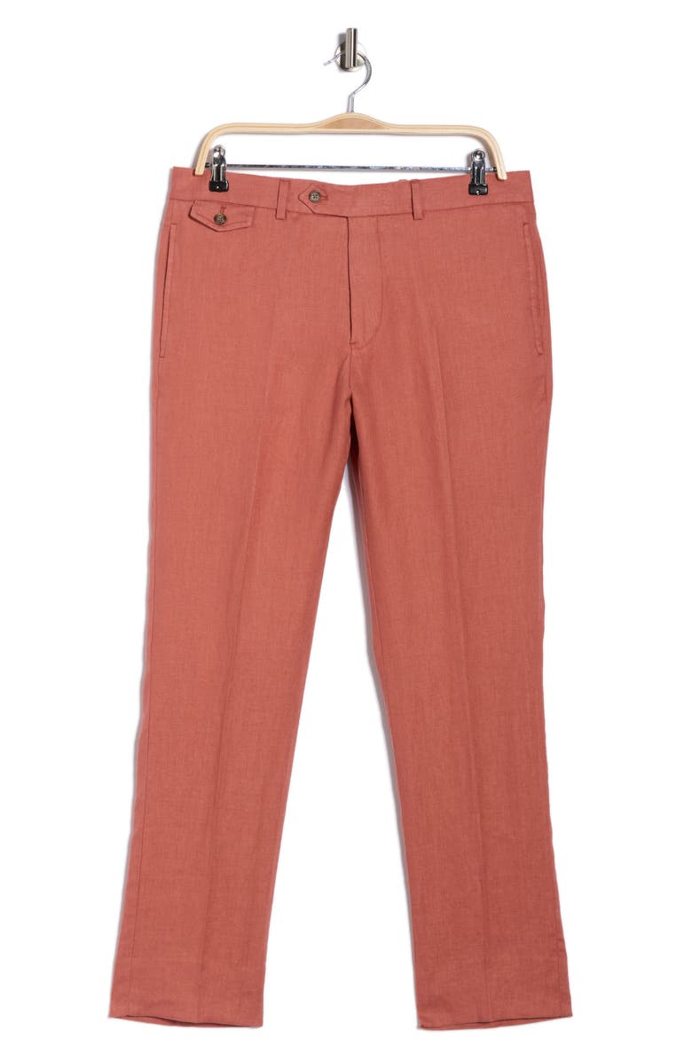 Brooks Brothers Linen Pants, Main, color, Canyon Rose