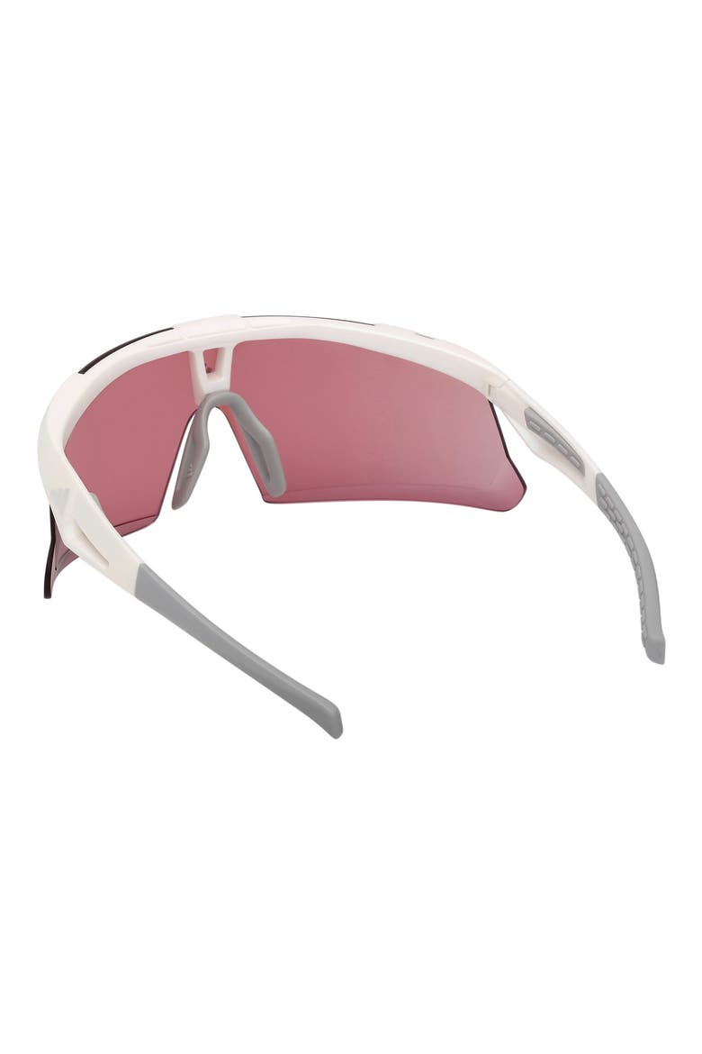 00mm Shield Sunglasses, Alternate, color, WHITE / MIRROR VIOLET