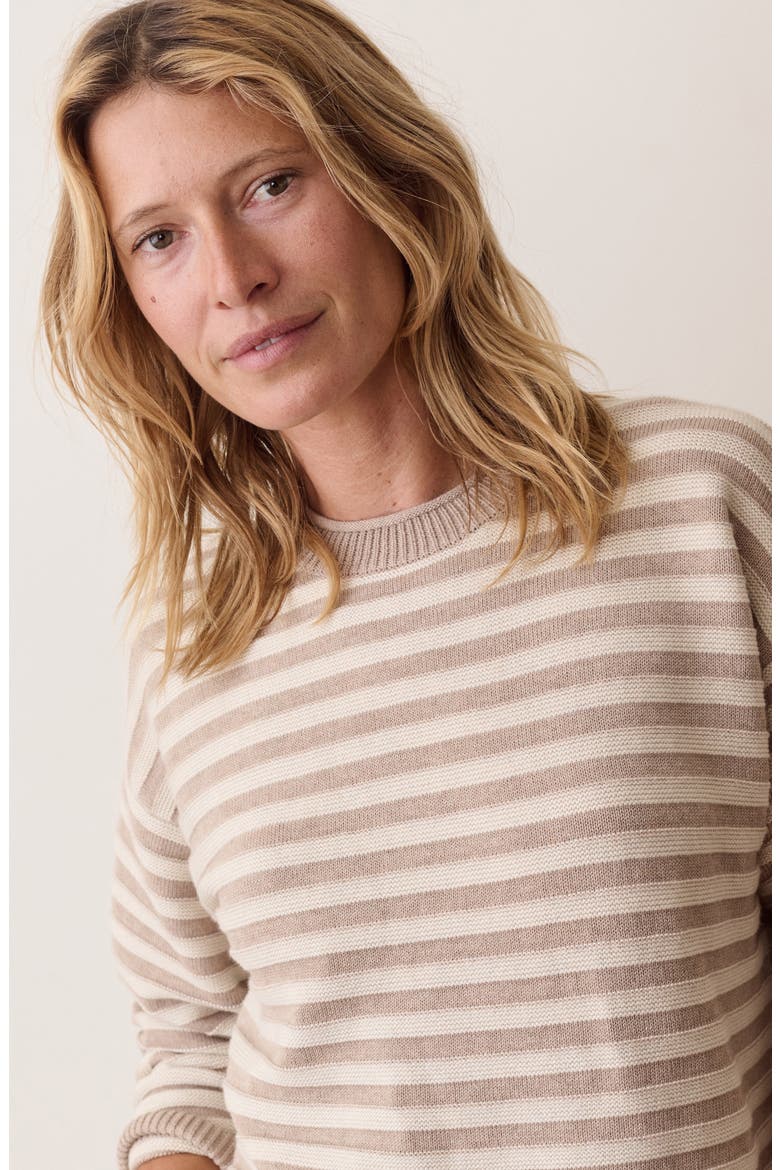 Suki Crewneck Sweater, Alternate, color, OATMEAL STRIPE