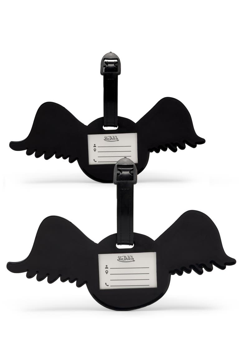 Flying Eyeball 2-Piece Suitcase ID Tag Set with Adjustable Straps, Alternate, color, Flying Eyeball