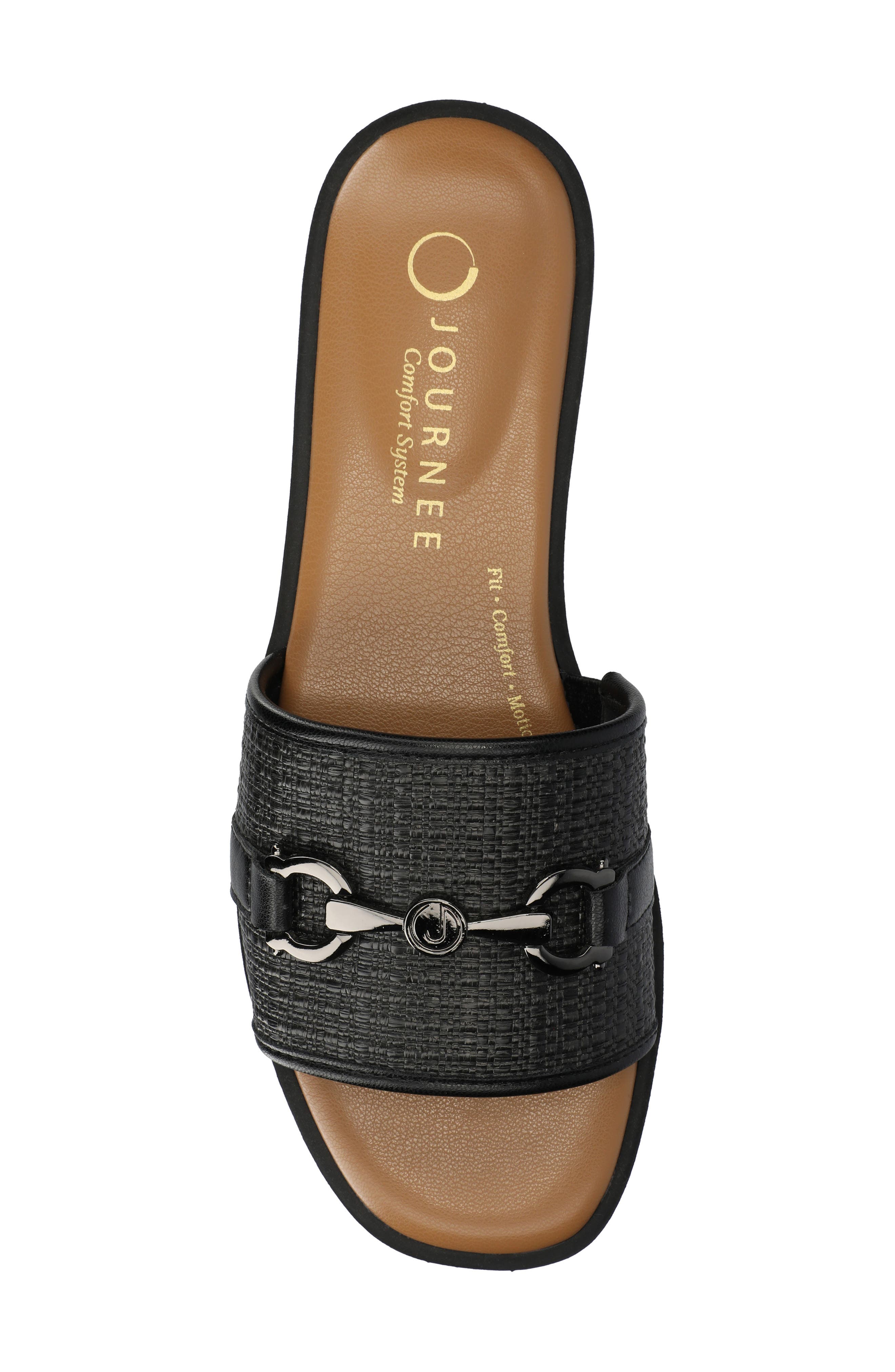 Journee Collection Priya Slide Sandal, Alternate, color, Black