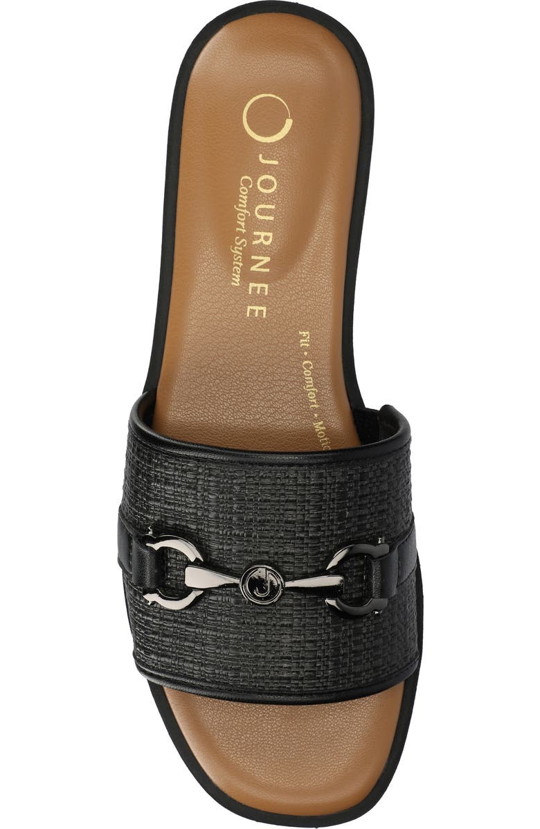 Journee Collection Priya Slide Sandal, Alternate, color, Black