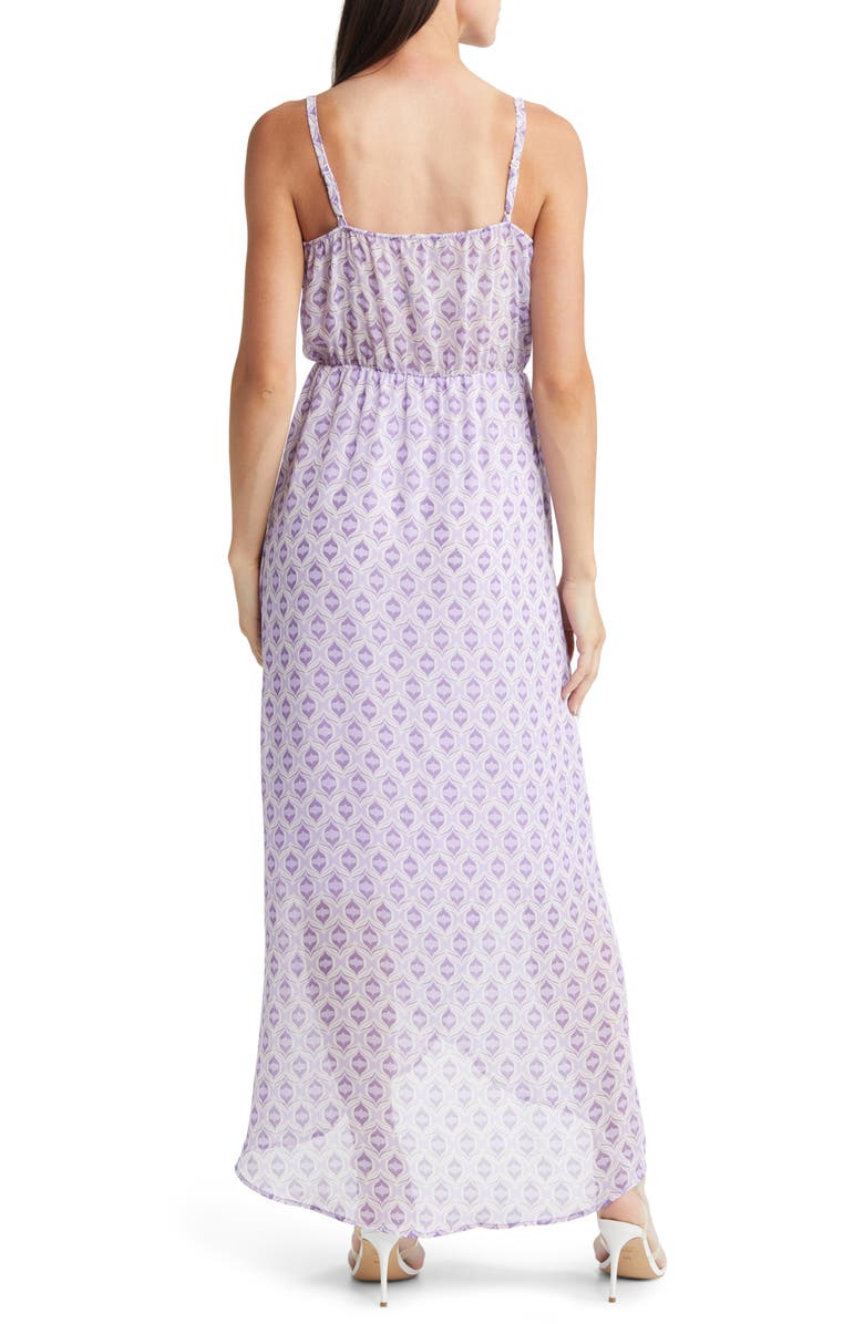 Fraiche by J Mosa Abstract Print Tulip Hem Maxi Dress, Alternate, color, 