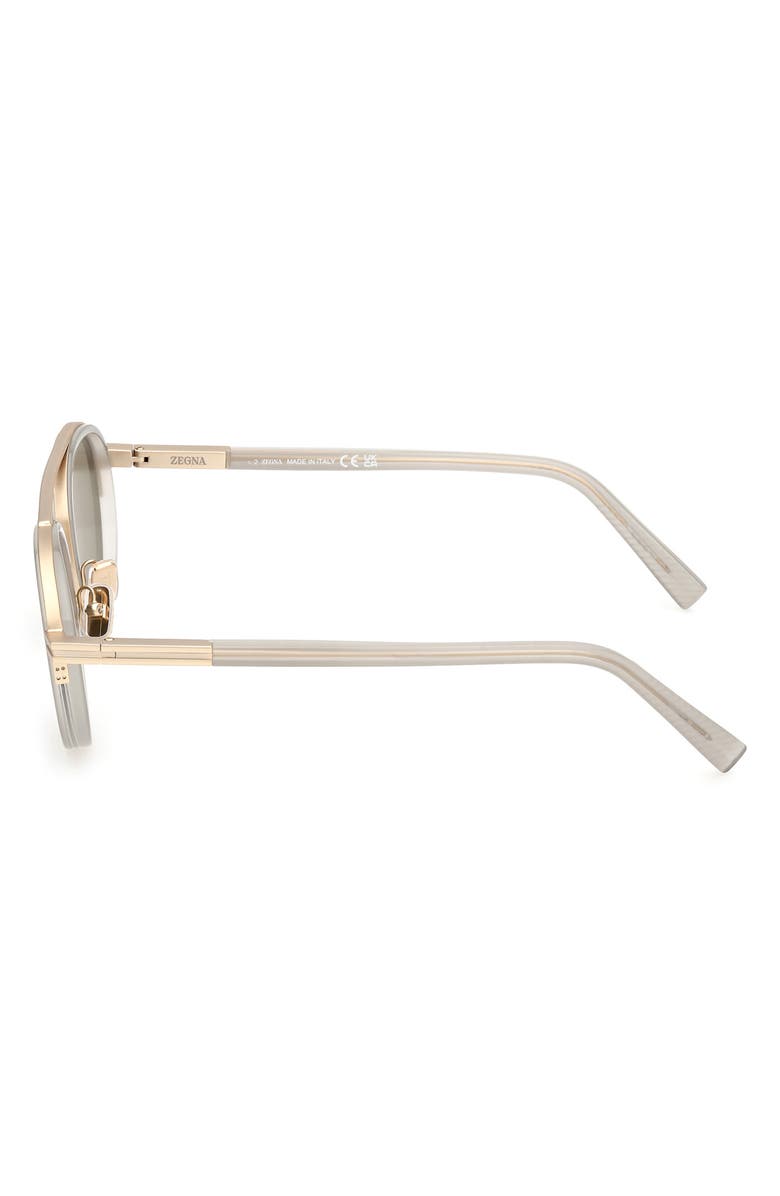 ZEGNA 51mm Round Sunglasses, Alternate, color, 