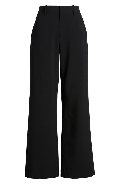 Rag & Bone Banks Wide Leg Wool Blend Ankle Pants In Black