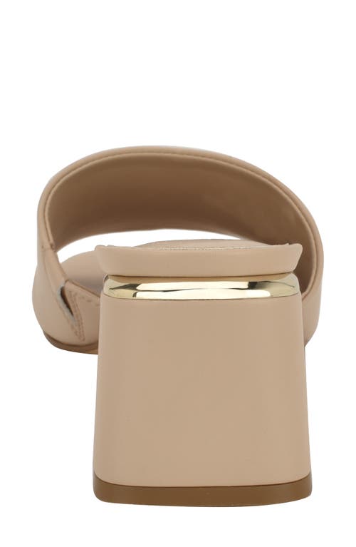 Calvin Klein Women's Rowena Block Heel Slip-on Sandals In Light Natural