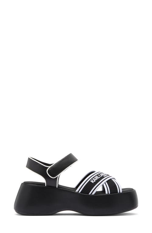 Karl Lagerfeld Paris Meddi Platform Sandal In Black