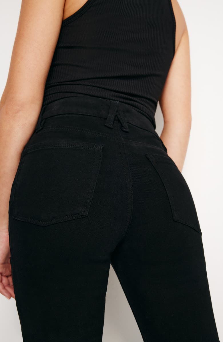 Good American Never Fades Good Flare Jeans, Alternate, color, Black001