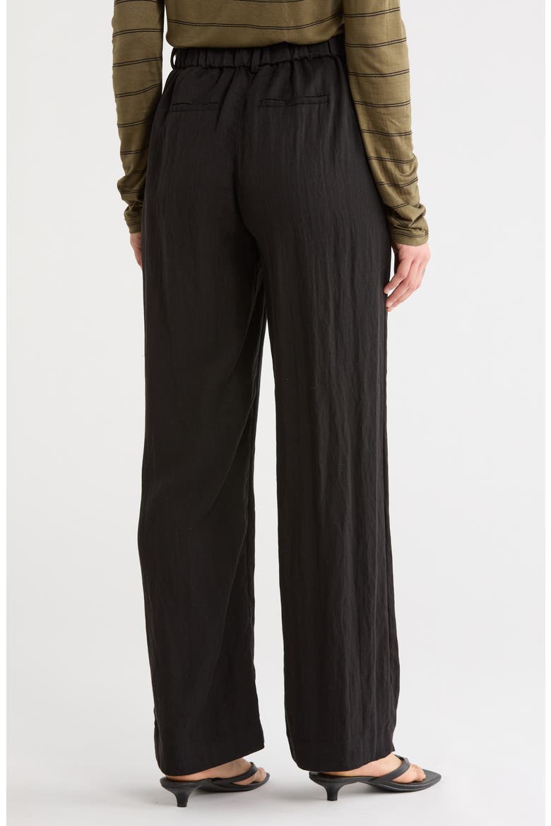 Pleated Wide Leg Pants, Alternate, color, BLACK