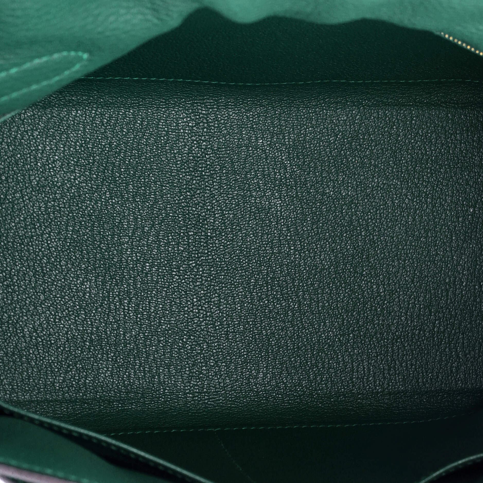 Pre-Owned Hermes Kelly Handbag Green Clemence with Gold Hardware 28, Alternate, color, Malachite