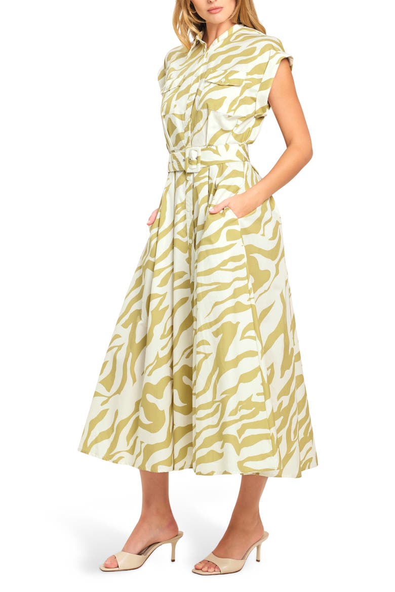 Belted Shirtdress, Alternate, color, IVORY TAUPE