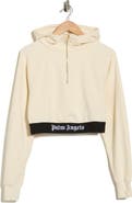 Palm Angels Hooded Crop Sweatshirt