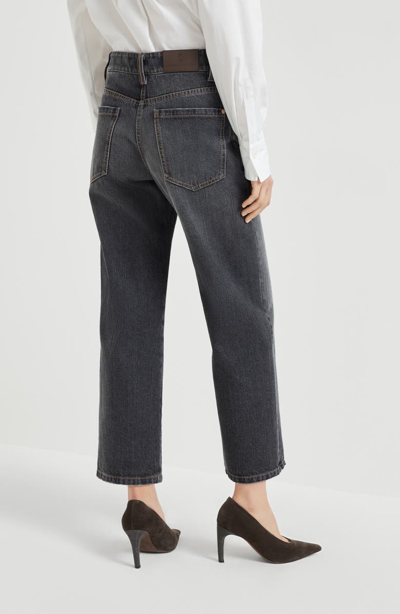 Brunello Cucinelli Authentic denim trousers, Alternate, color, Dark Grey