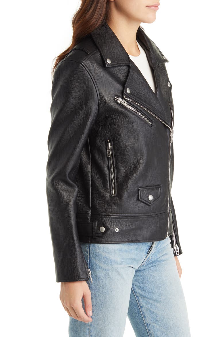 Faux Leather Moto Jacket, Alternate, color, OPEN SECRET