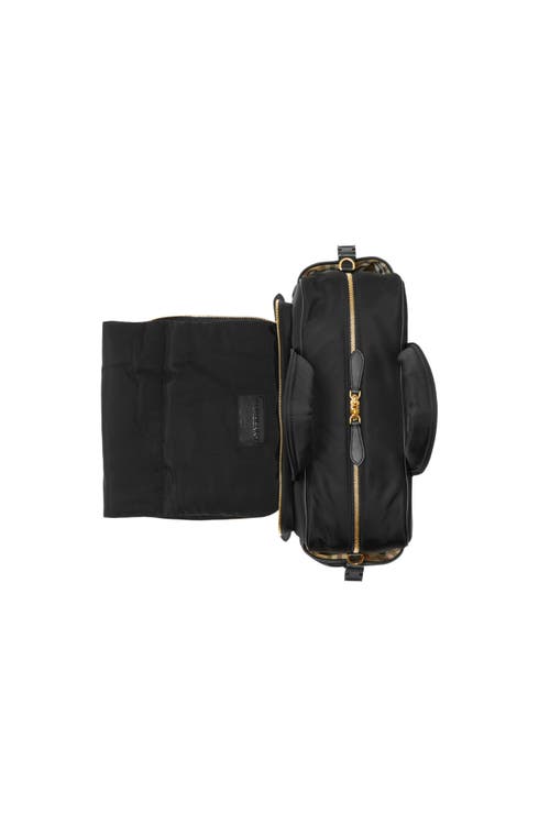 Burberry Quilted Nylon Baby Changing Bag In Black