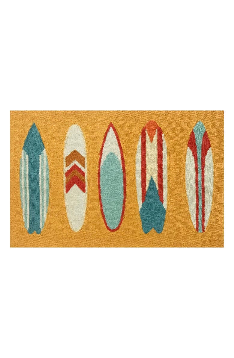 R16 HOME Surfboards Doormat, Main, color, Yellow/ Multi