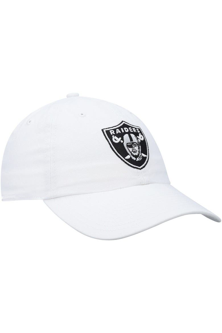 Men's '47 White Las Vegas Raiders Clean Up Adjustable Hat, Alternate, color, White