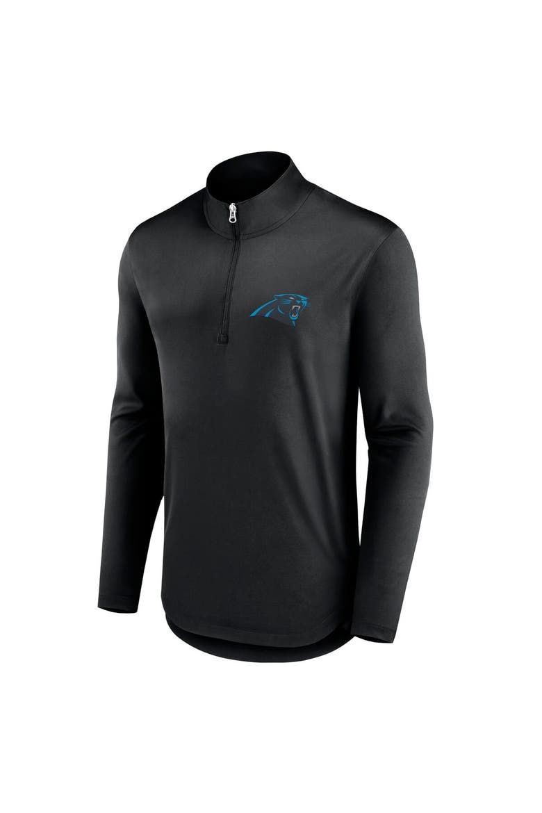 Men's Fanatics Branded Black Carolina Panthers Quarterback Quarter-Zip Top, Alternate, color, Black