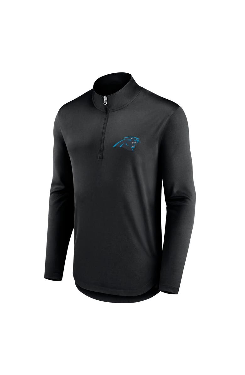 FANATICS Men's Fanatics Branded Black Carolina Panthers Quarterback Quarter-Zip Top, Alternate, color, 