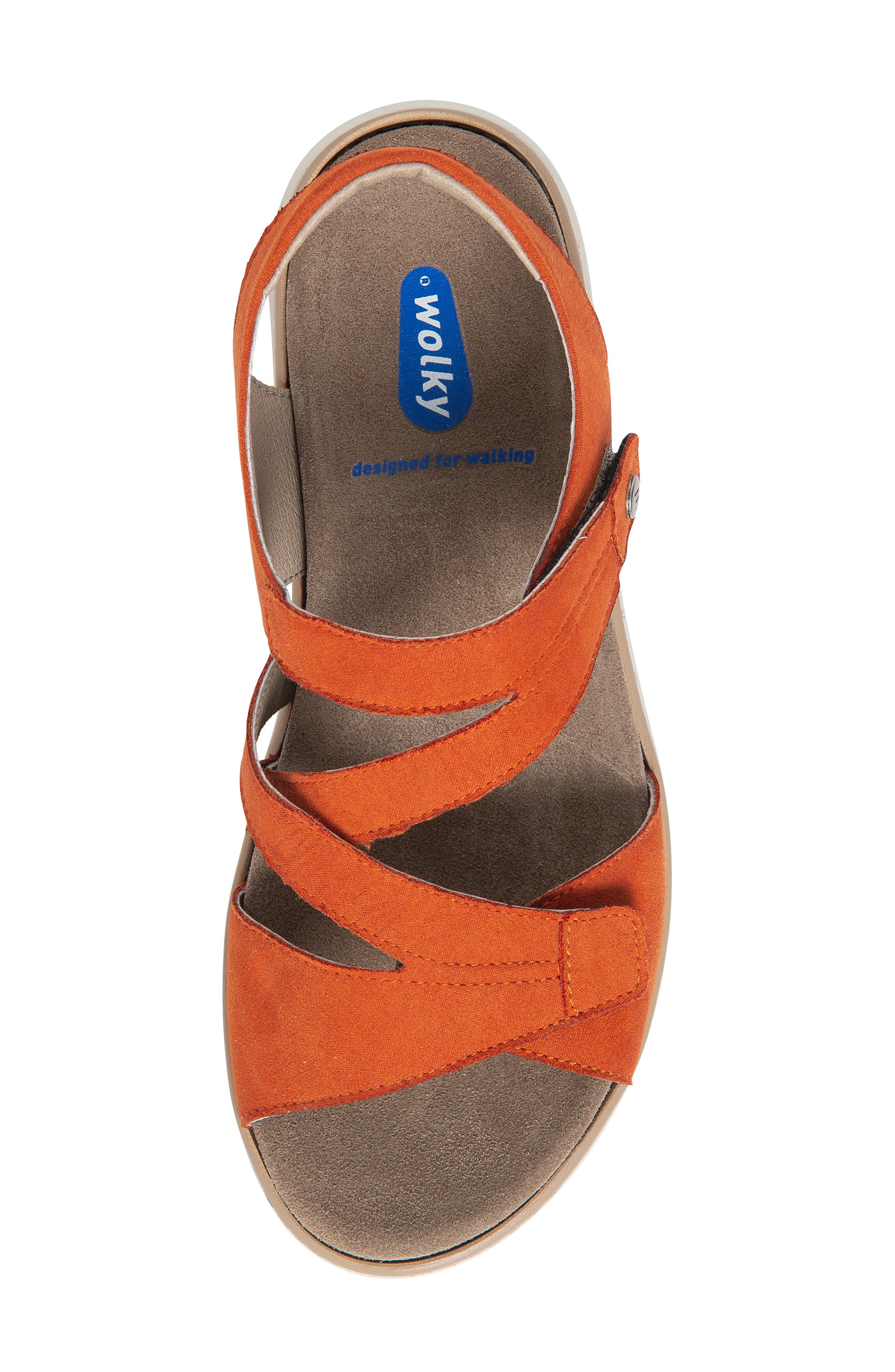 Wolky Ikaria Slingback Platform Wedge Sandal, Alternate, color, Brick