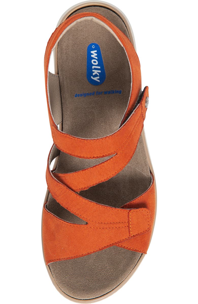 Wolky Ikaria Slingback Platform Wedge Sandal, Alternate, color, Brick