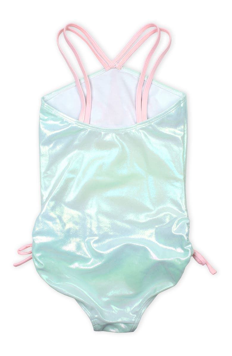 Kate Mack Shimmer Unicorn One-Piece Swimsuit, Alternate, color,