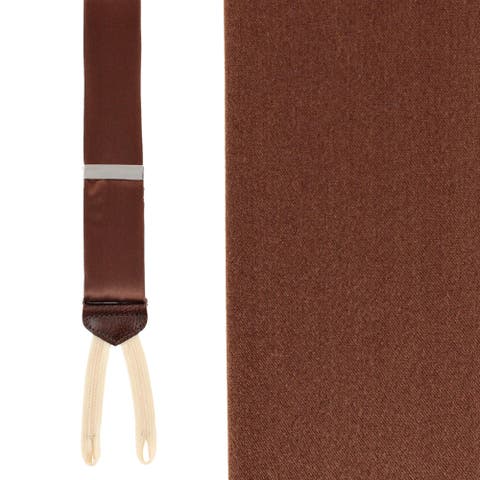 Sutton Solid Color Silk Formal Suspenders | Y-Back, Adjustable Braces