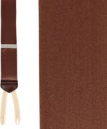 Trafalgar Sutton Solid Color Silk Formal Suspenders | Y-Back, Adjustable Braces