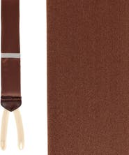 Trafalgar Sutton Solid Color Silk Formal Suspenders | Y-Back, Adjustable Braces