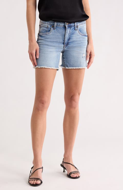 Kity Frayed Denim Boyfriend Shorts