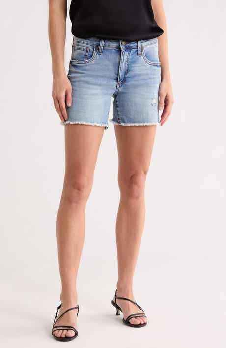 KUT from the Kloth Kity Frayed Denim Boyfriend Shorts