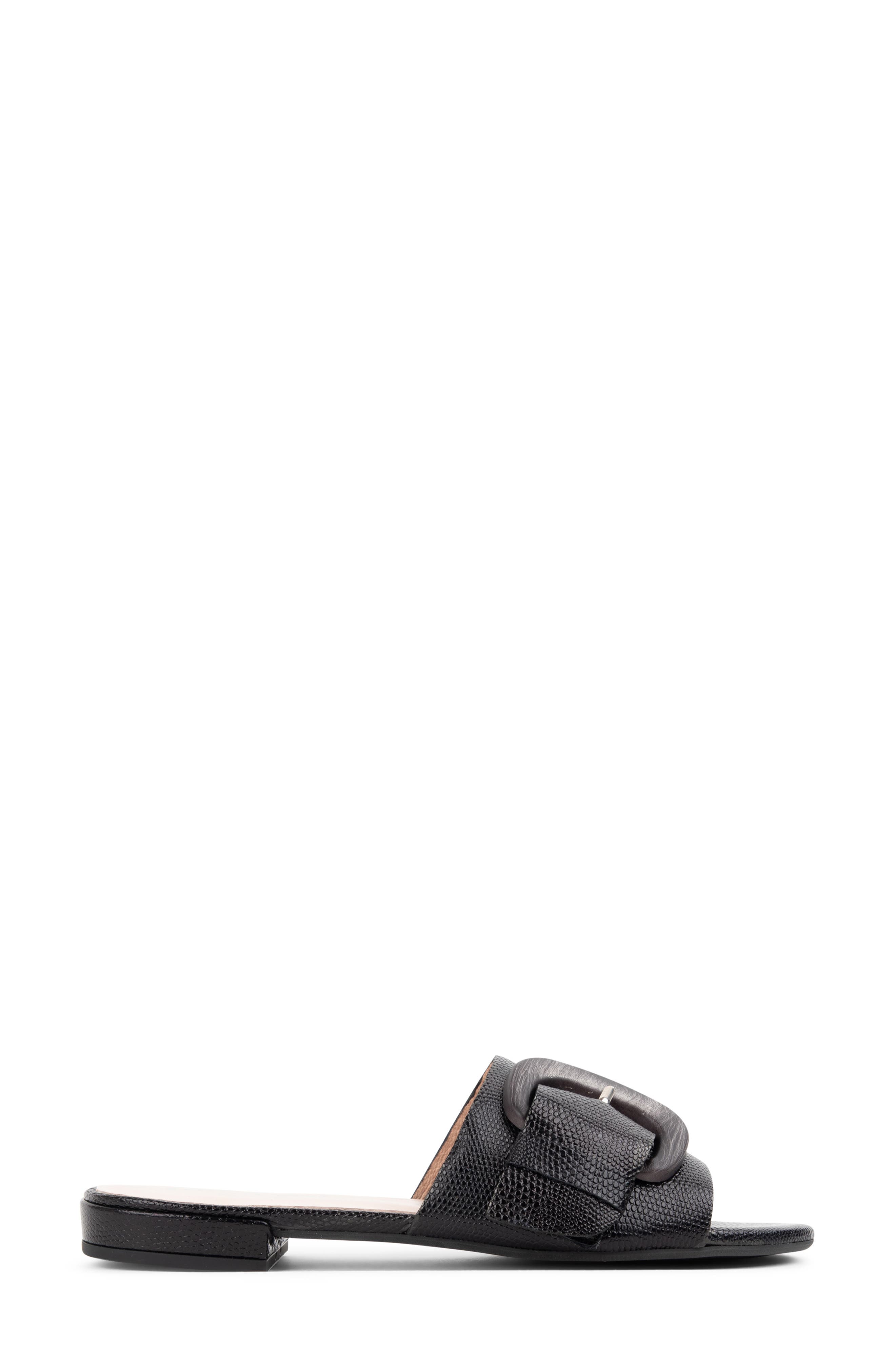 patricia green Venice Buckle Slide Sandal, Alternate, color, Black