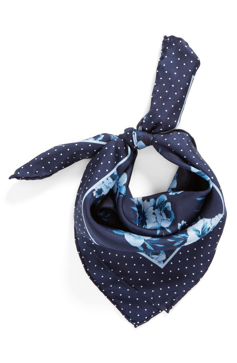 Kate Spade New York prairie rose silk bandana, Alternate, color, 