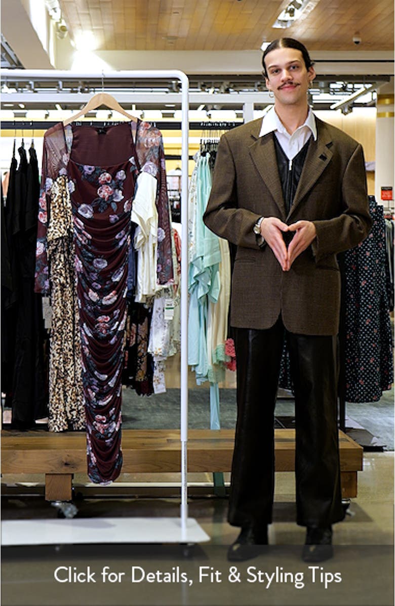 Maggie Floral Shirred Long Sleeve Midi Dress, sales video thumbnail