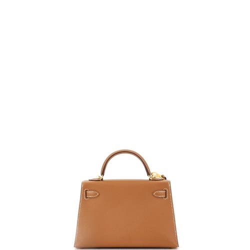 Pre-owned Hermes  Hermes Kelly Mini Ii Bag Brown Epsom With Gold Hardware 20 In Gold
