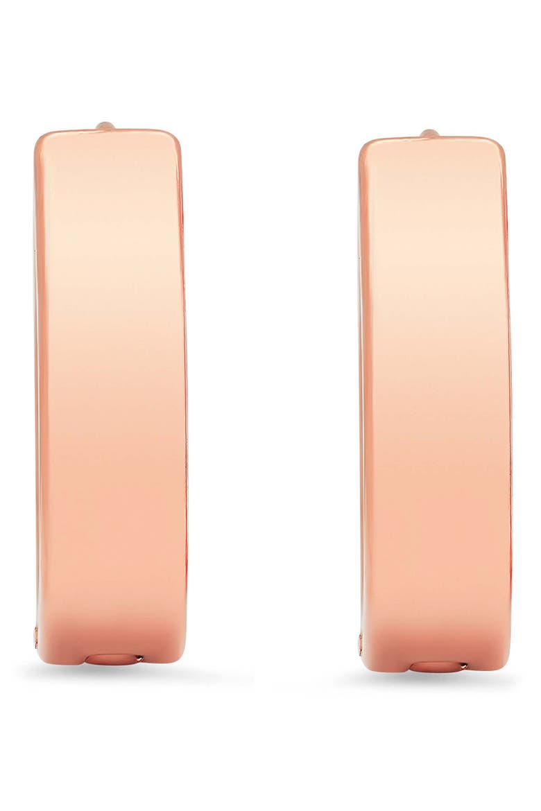 Wide Hoop Earrings, Main, color, ROSE GOLD