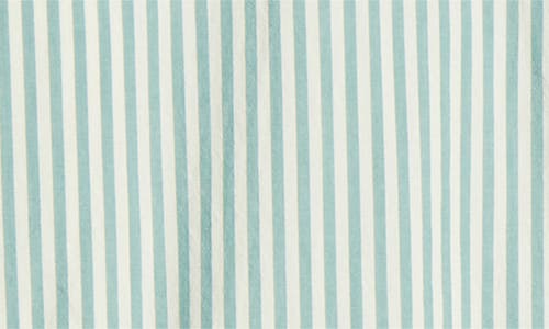 Marine Layer Abbey Stripe Cotton Poplin Button-up Shirt In Deep Sea/white Stripe