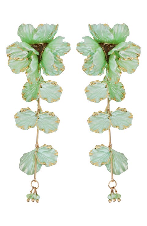 Linear Flower Earrings